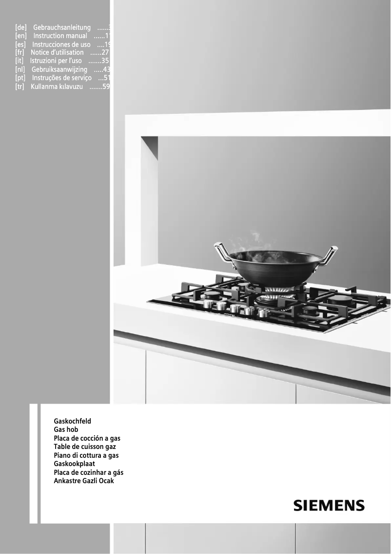 Página 1 del manual Manual de usuario Siemens ER626PF70E