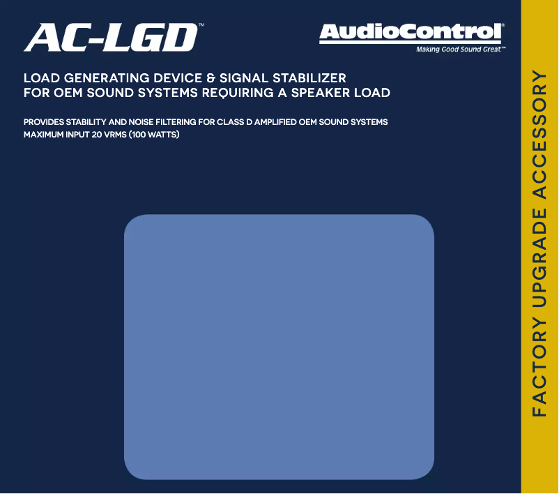 Image de la première page du manuel de l'appareil AC-LGD