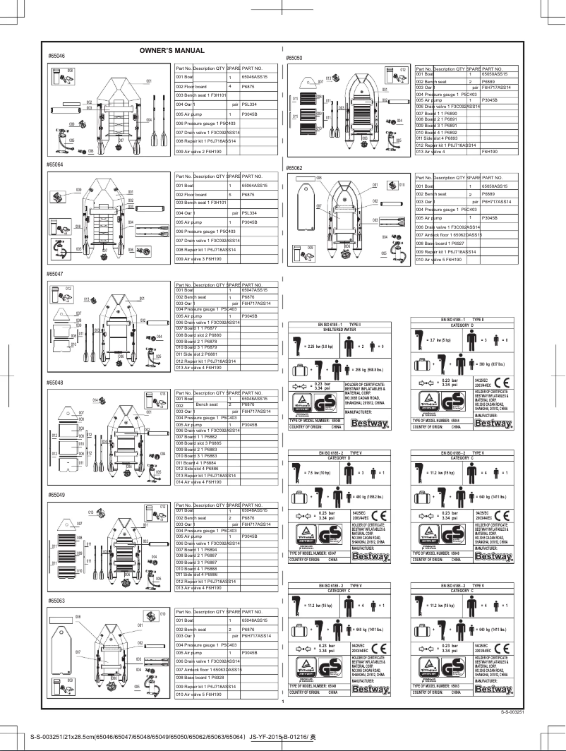 Image de la première page du manuel de l'appareil Hydro Force Caspian 65046