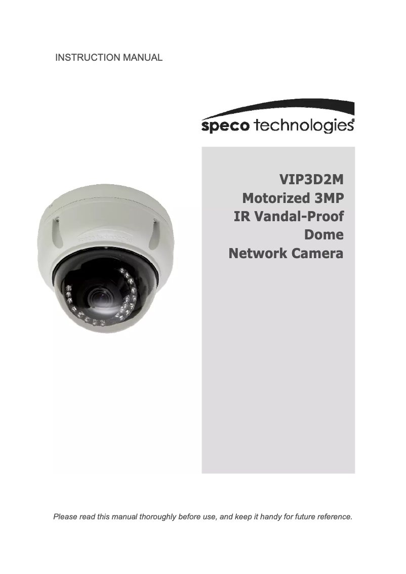 Image de la première page du manuel de l'appareil VIP3D2M