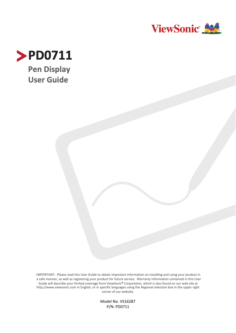 Página 1 del manual Manual de usuario Viewsonic PD0711