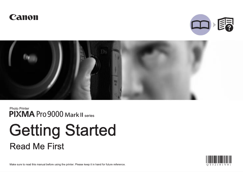 Page n°1 - Manuel utilisateur Canon Pixma Pro9000 Mark II