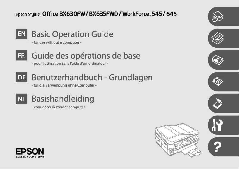 Page n°1 - Mode d'emploi Epson Stylus Office BX630FW