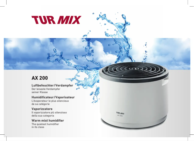 Page 1 de la notice Manuel utilisateur Turmix AX 200