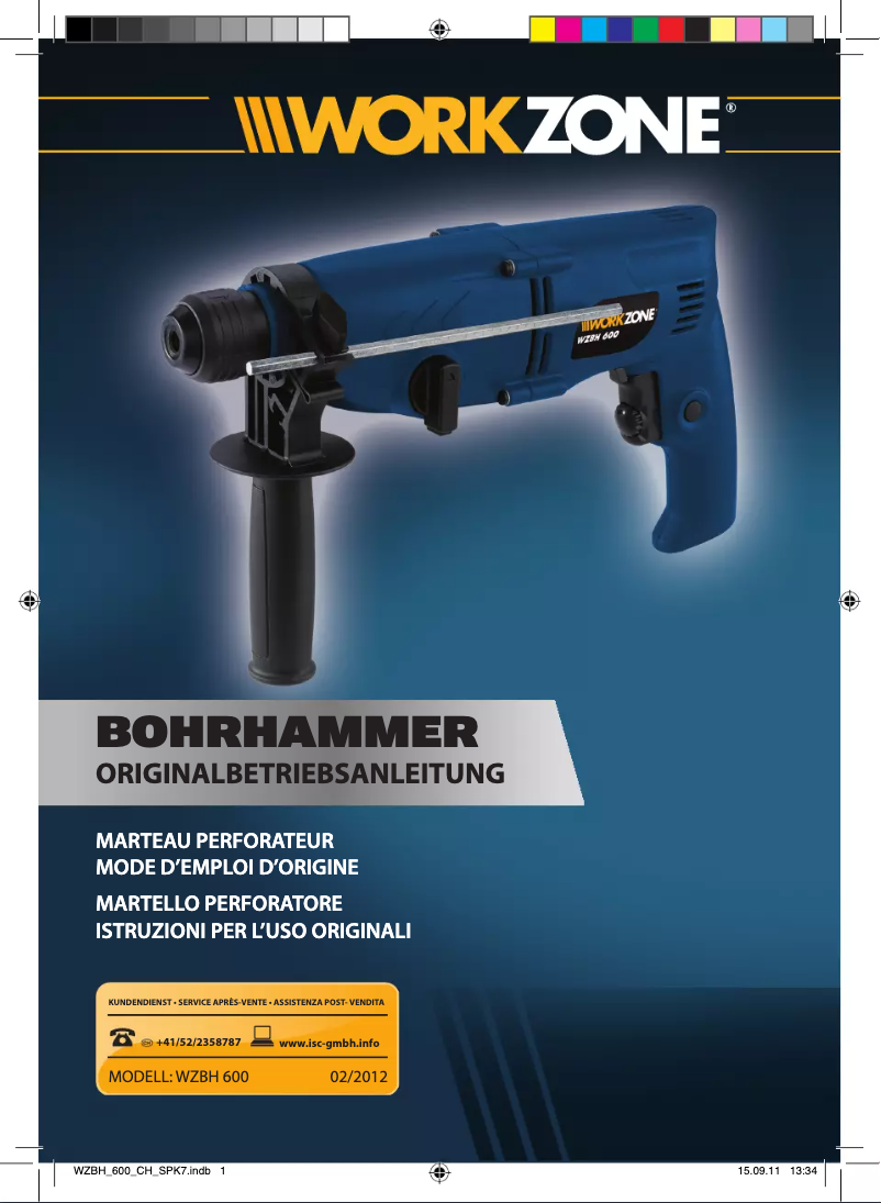 Image de la première page du manuel de l'appareil WZBH 600