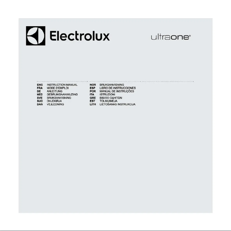 Page n°1 - Manuel utilisateur Electrolux UltraOne ZUOORIGDB+