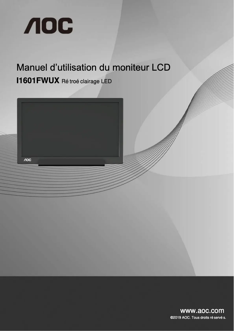 Page n°1 - Manuel utilisateur AOC I1601FWUX