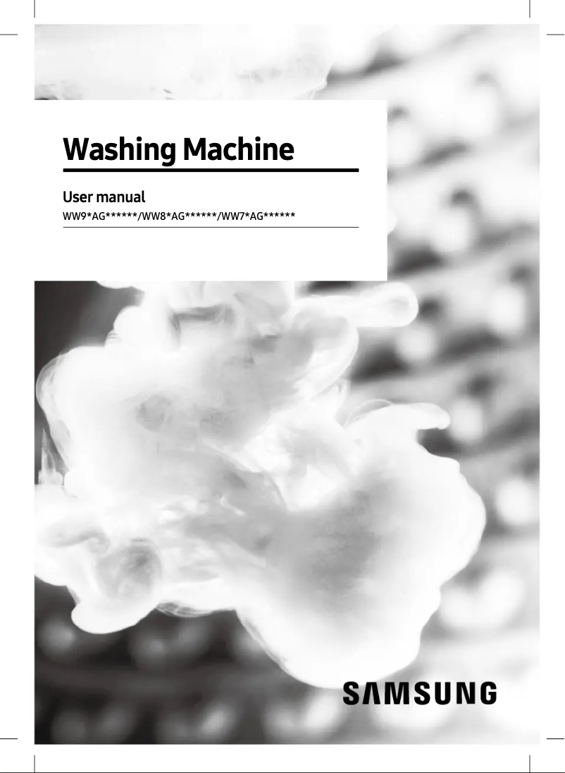 Page 1 de la notice Manuel utilisateur Samsung WW80AG6L28BX