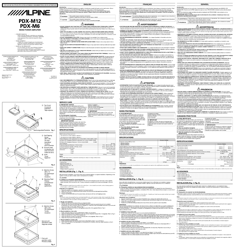 Image de la première page du manuel de l'appareil PDX-M12