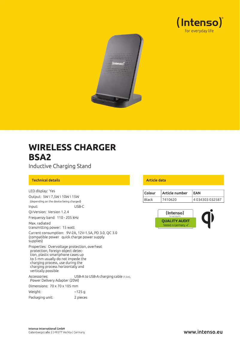 Image de la première page du manuel de l'appareil BSA2