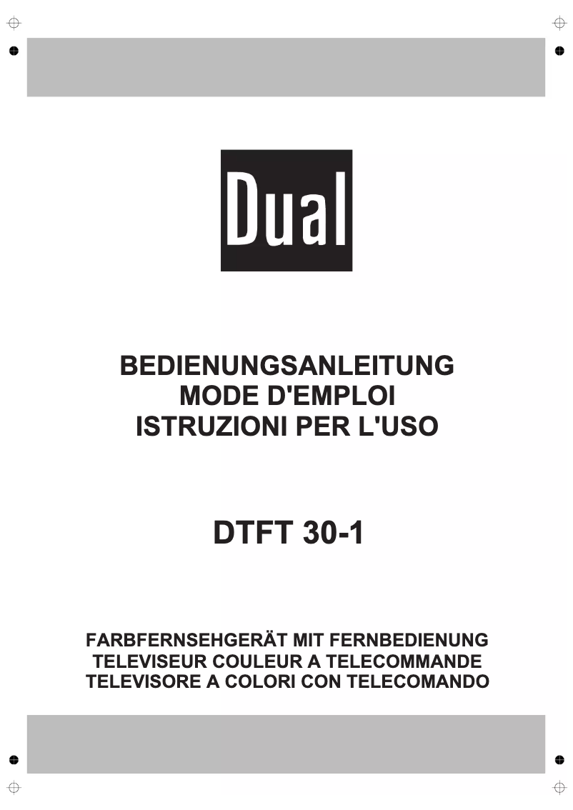 Image de la première page du manuel de l'appareil DTFT 30-1