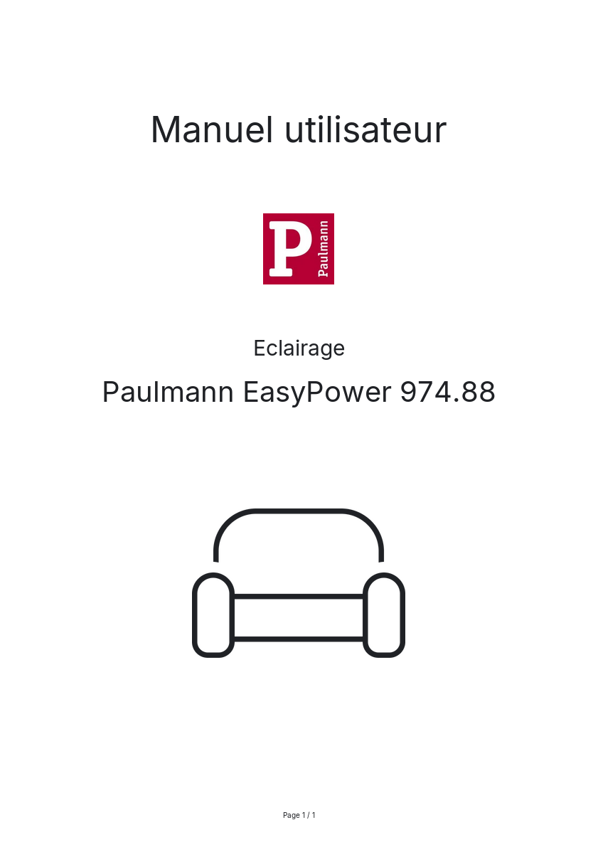 Page n°1 - Manuel utilisateur Paulmann EasyPower 974.88