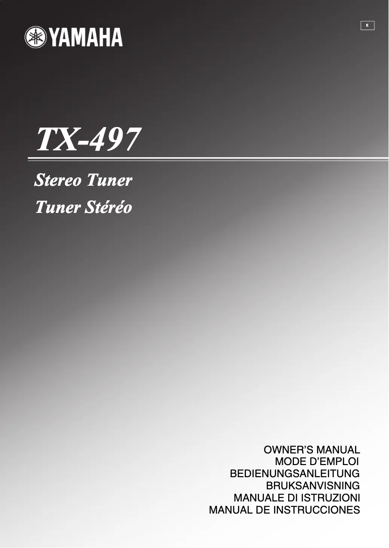 Image de la première page du manuel de l'appareil TX-497