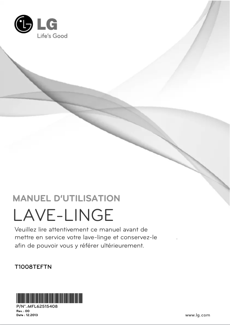 Page 1 de la notice Manuel utilisateur LG T1008TEFTN