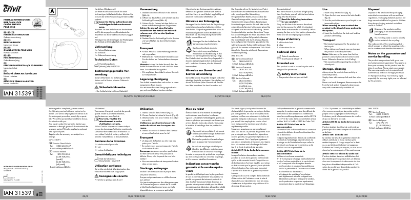 Página 1 del manual Manual de usuario Crivit IAN 315391