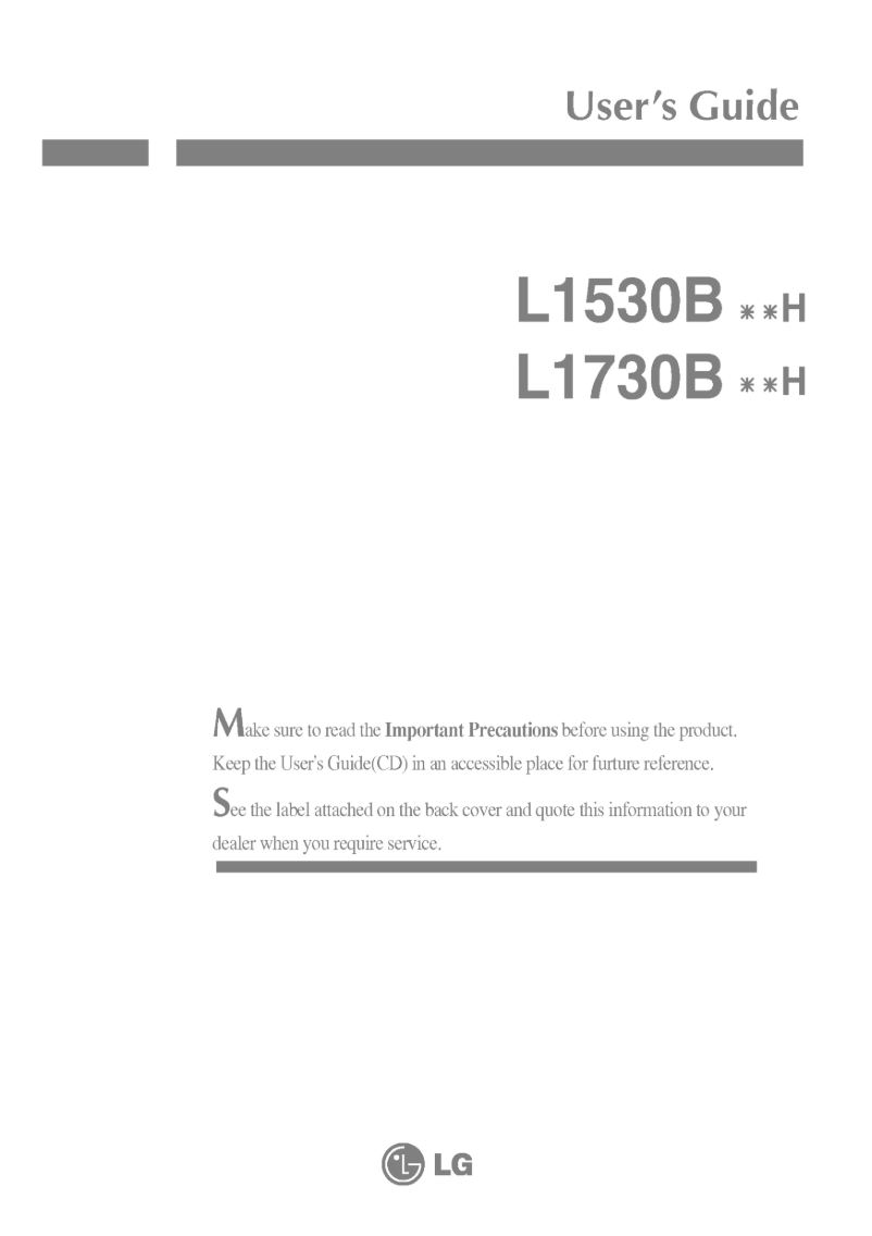Page 1 de la notice Manuel utilisateur LG L1730B