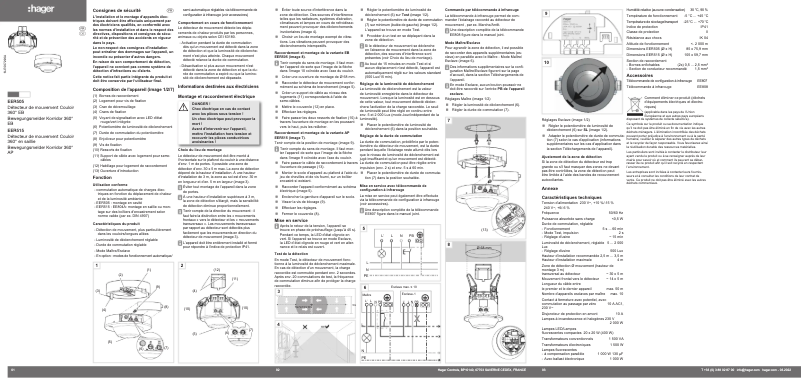 Page 1 de la notice Instructions / montage Hager EER505