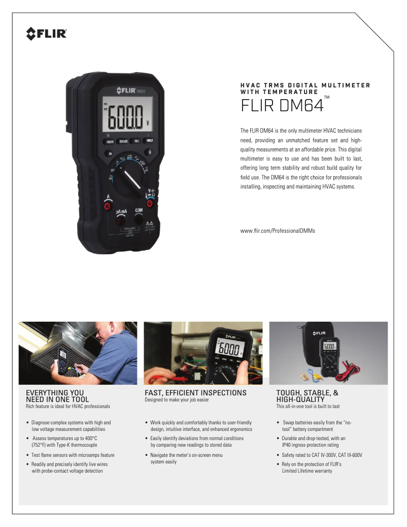 Page n°1 - Fiche technique FLIR DM64