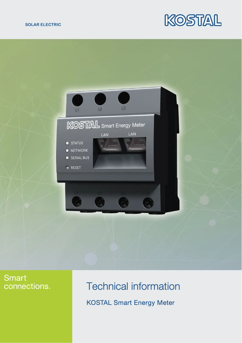 Image de la première page du manuel de l'appareil Smart Energy Meter