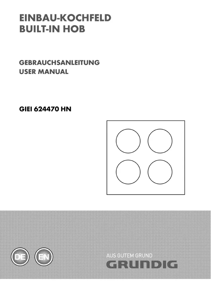 Page 1 de la notice Manuel utilisateur Grundig GIEI 624470 HN
