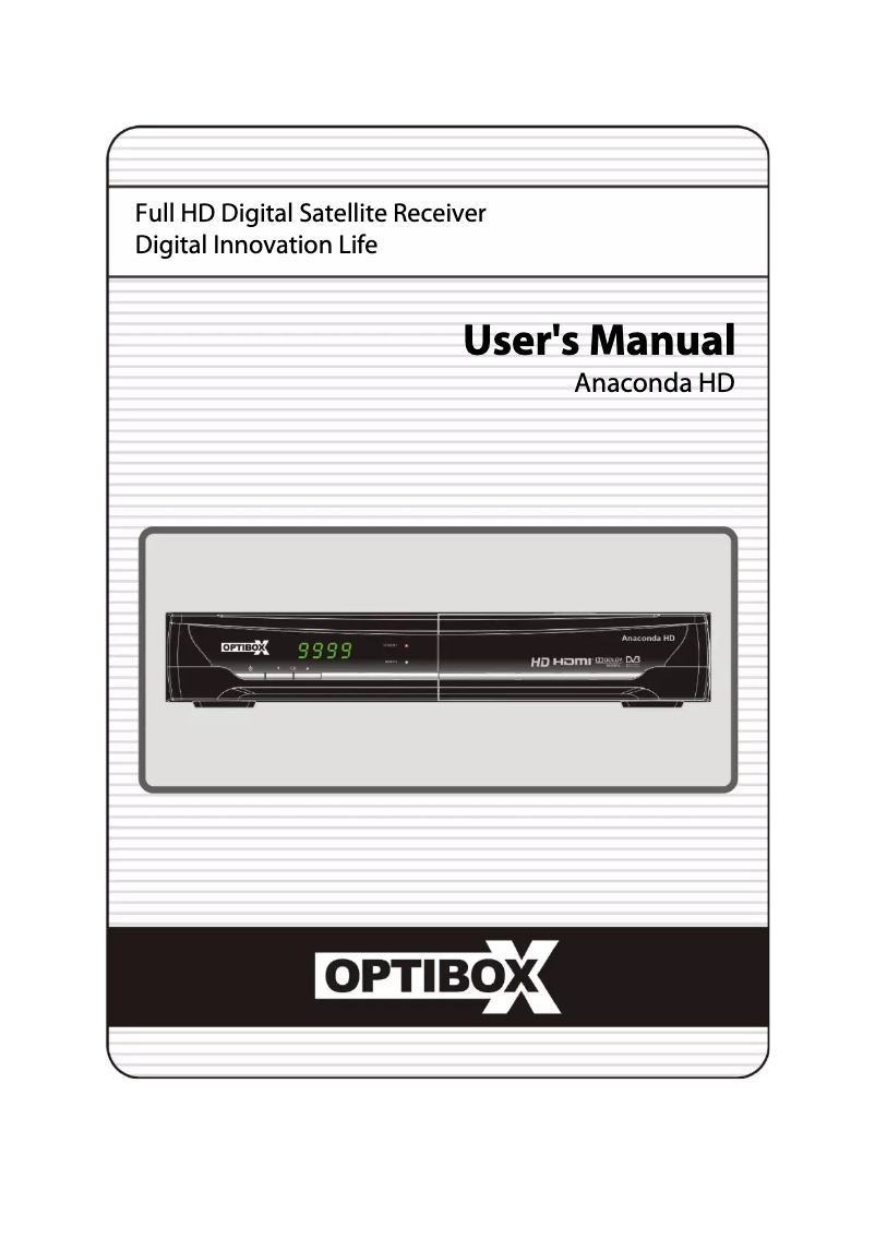 Image de la première page du manuel de l'appareil Anaconda HD