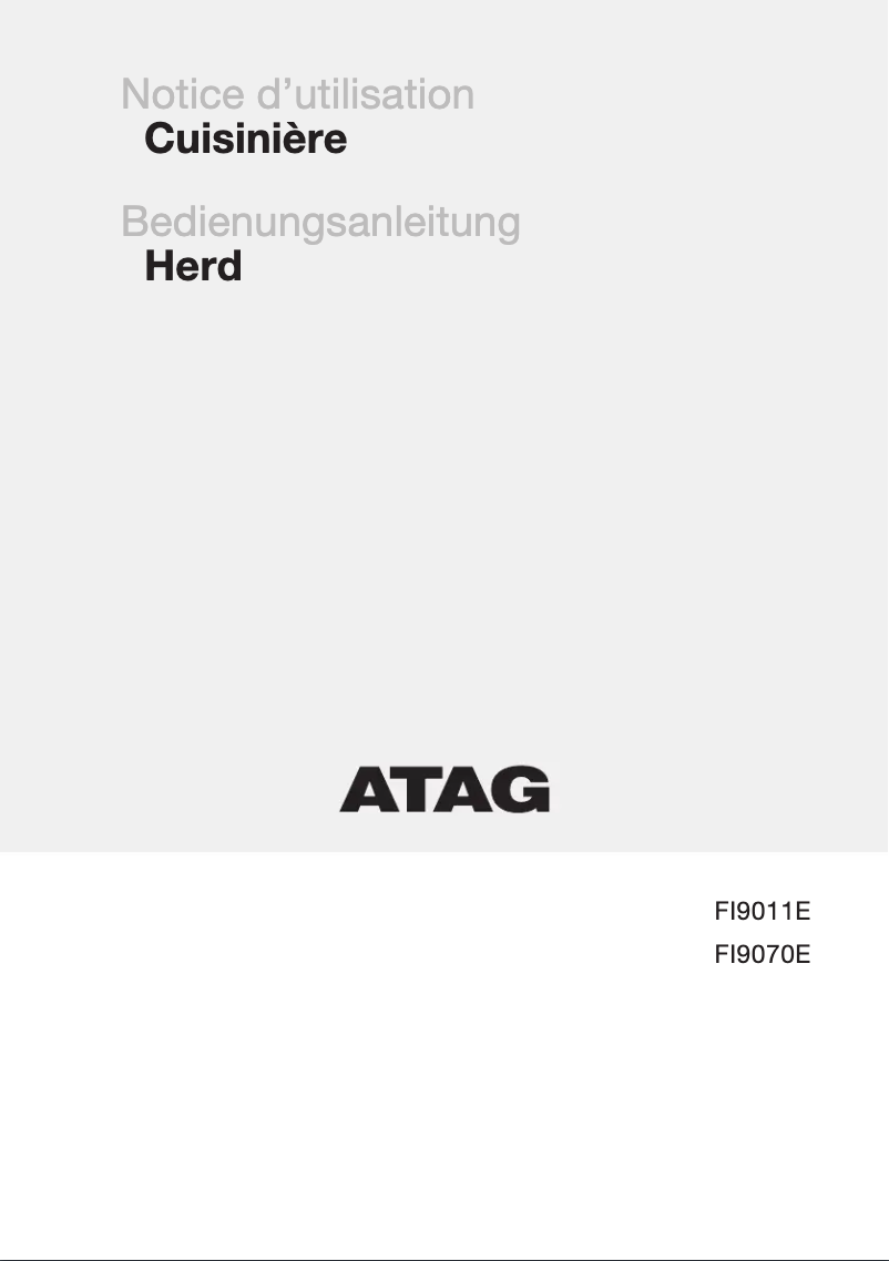 Page 1 de la notice Manuel utilisateur Atag FI9011E