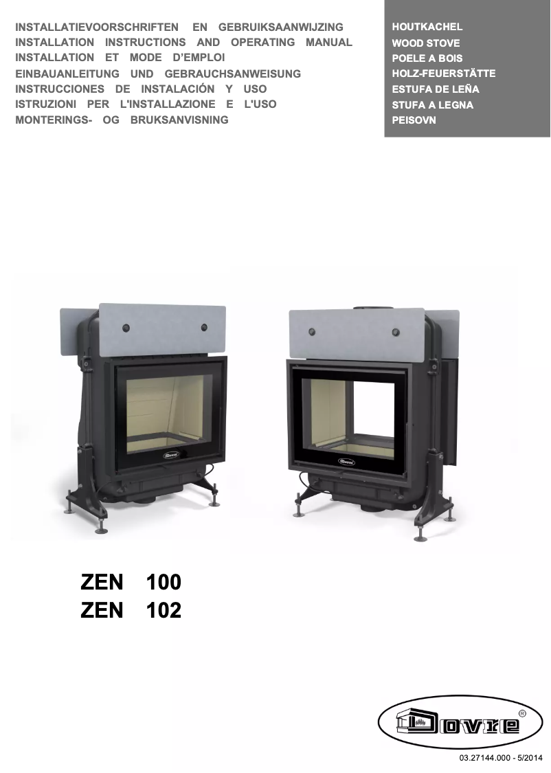 Page 1 de la notice Manuel utilisateur Dovre ZEN 102
