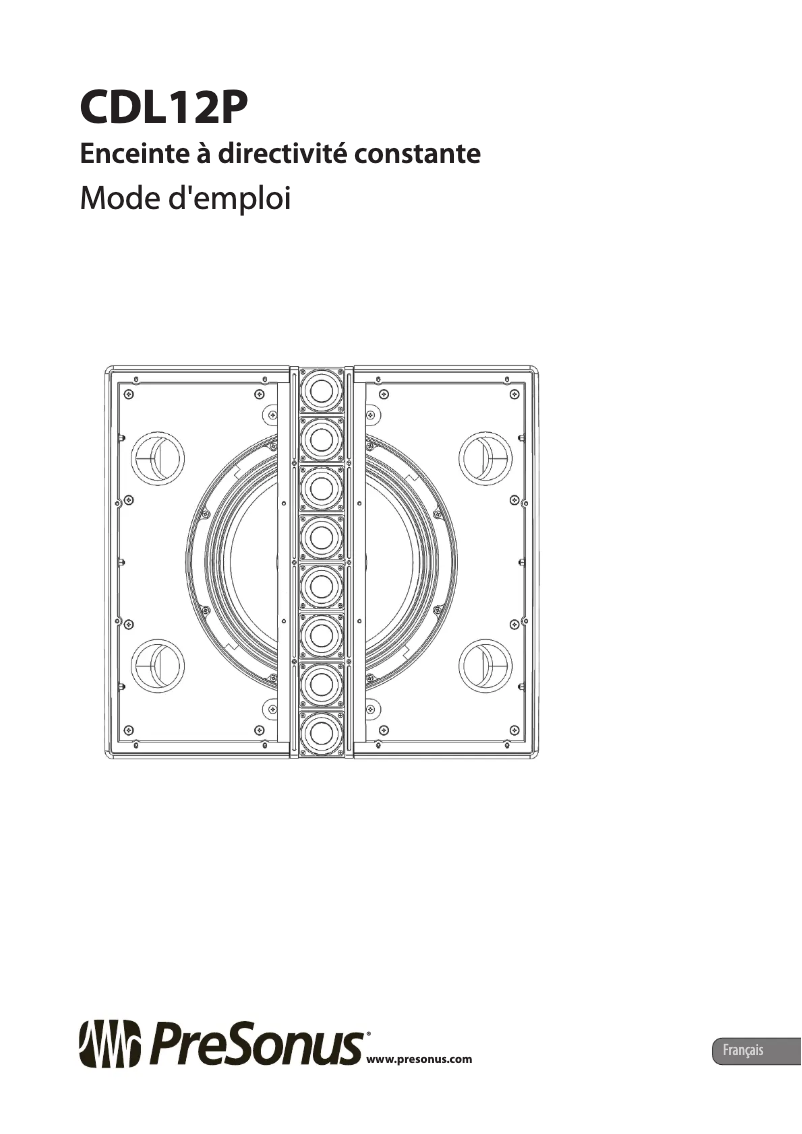 Page n°1 - Manuel utilisateur PreSonus CDL12P