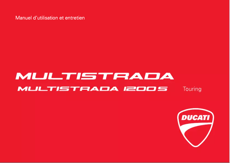 Page 1 de la notice Manuel utilisateur Ducati Multistrada 1200 S Touring (2014)