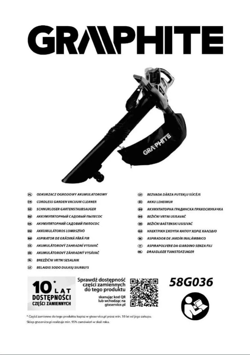 Page 1 de la notice Manuel utilisateur Graphite 58G036