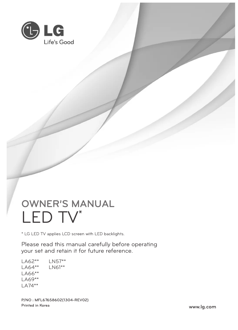 Página 1 del manual Manual de usuario LG 42LA6608