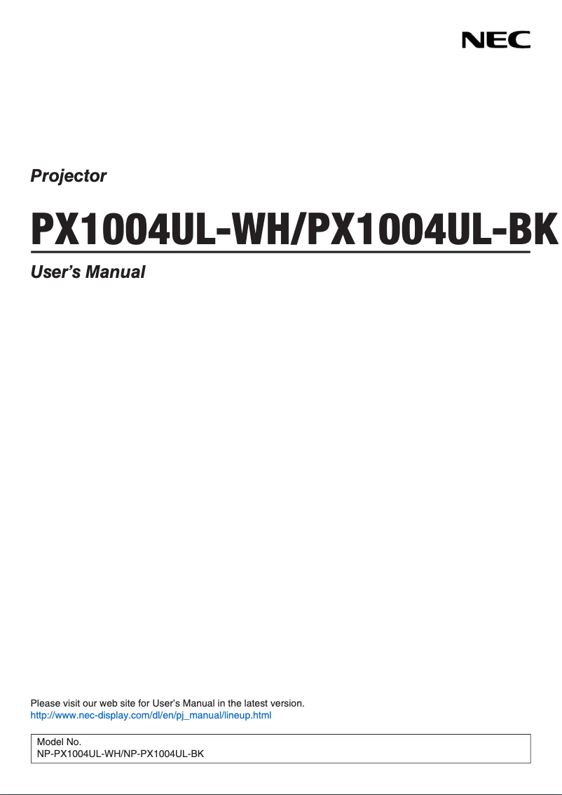 Page 1 de la notice Manuel utilisateur Sharp PX1004UL