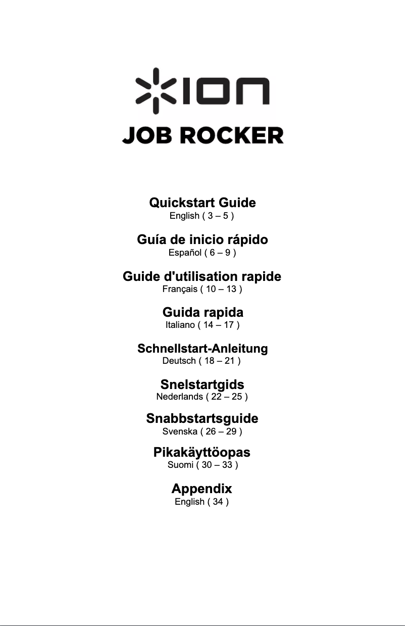Image de la première page du manuel de l'appareil Job Rocker