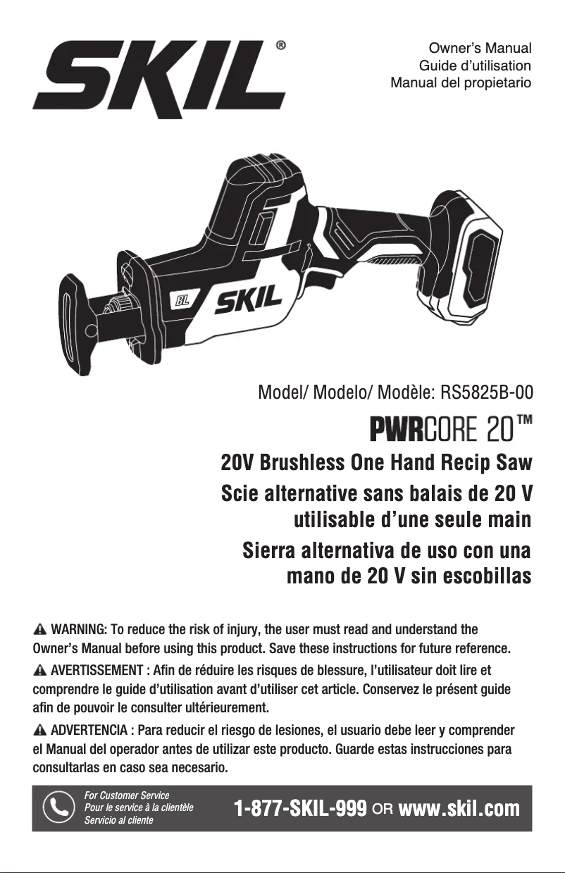 Image de la première page du manuel de l'appareil PWR CORE 20