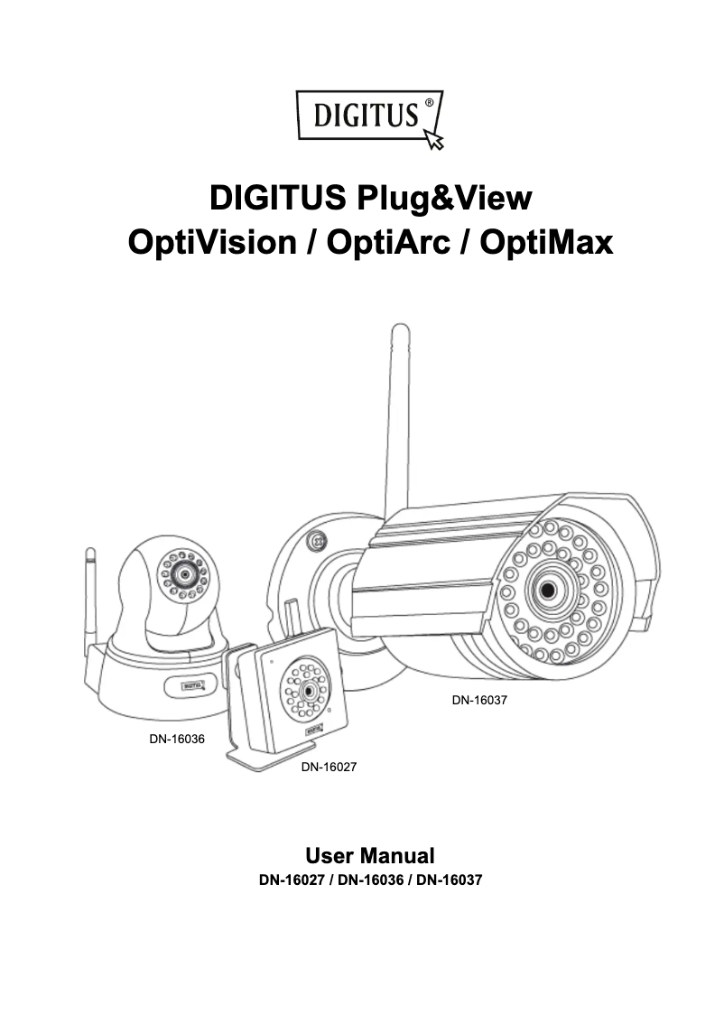 Page 1 de la notice Manuel utilisateur Digitus OptiVision DN-16027