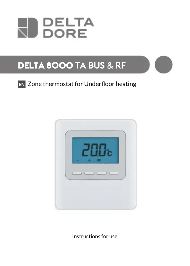 Image de la première page du manuel de l'appareil Delta 8000 TA BUS