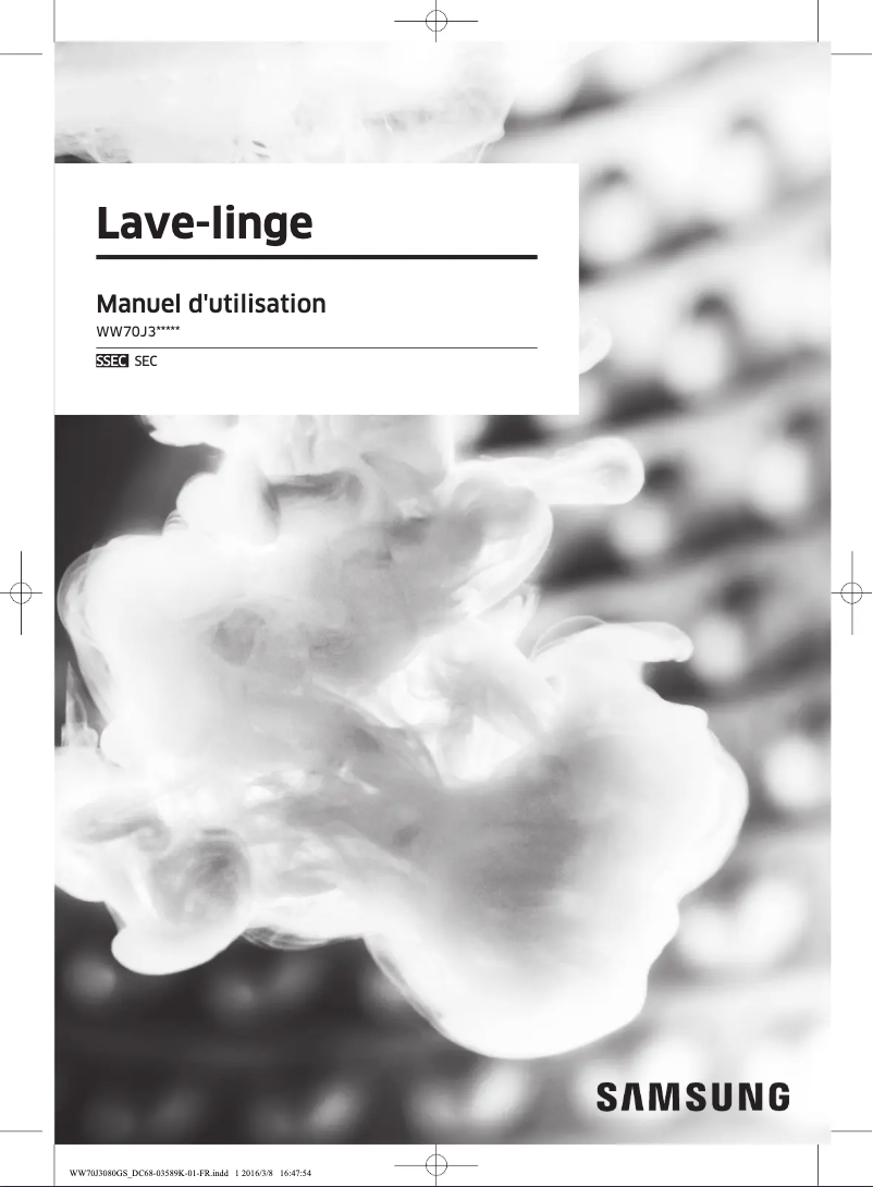 Image de la première page du manuel de l'appareil WW70J3080GS