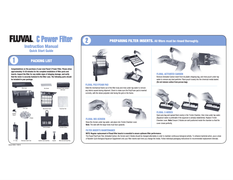Page 1 de la notice Manuel utilisateur Fluval C4