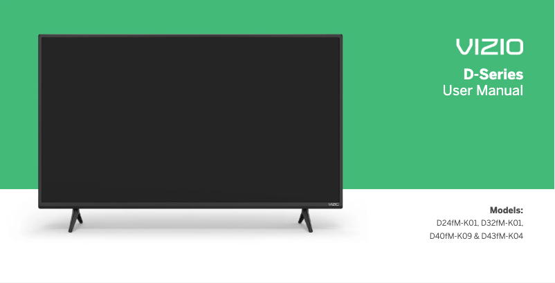 Page 1 de la notice Manuel utilisateur VIZIO D32fM-K01