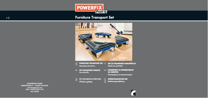 Page n°1 - Manuel utilisateur Powerfix KH 2910