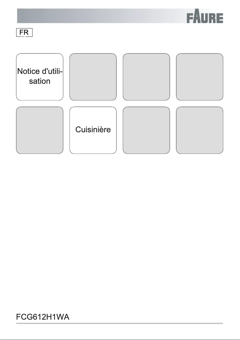 Page n°1 - Manuel utilisateur Faure FCG612H1WA