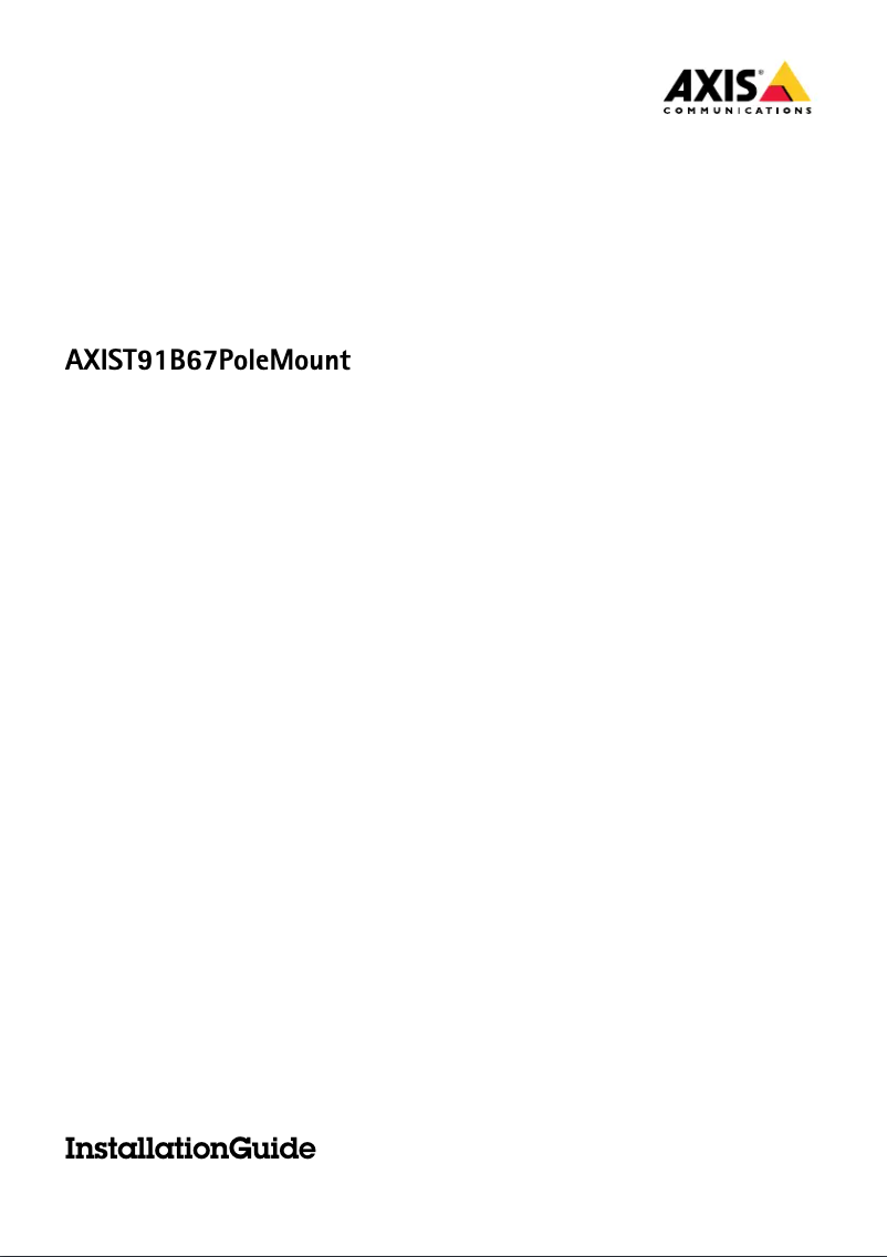 Page 1 de la notice Manuel utilisateur Axis T91B67