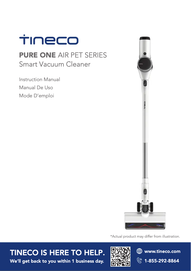 Page 1 de la notice Manuel utilisateur Tineco Pure ONE Air Pet