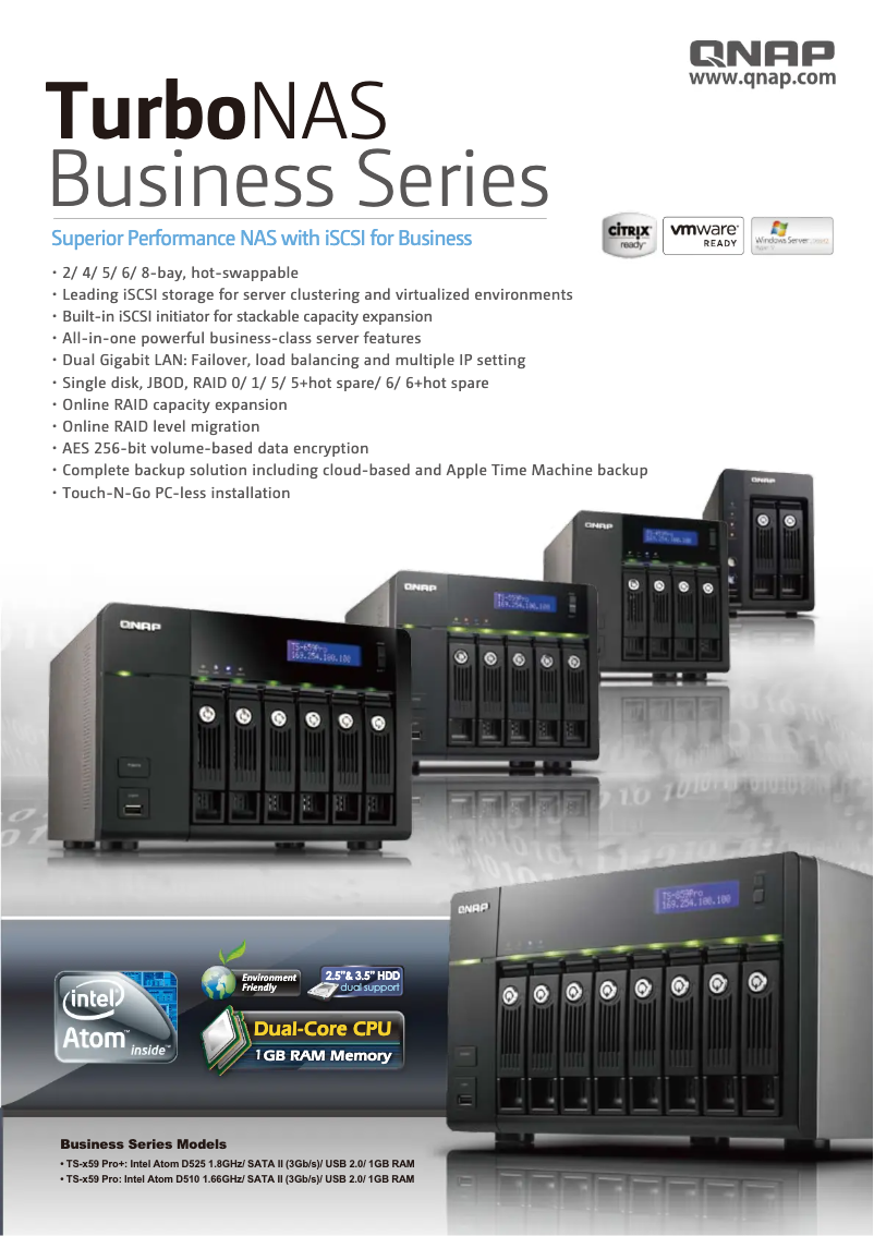 Página 1 del manual Ficha técnica QNAP TS-459 Pro TurboNAS