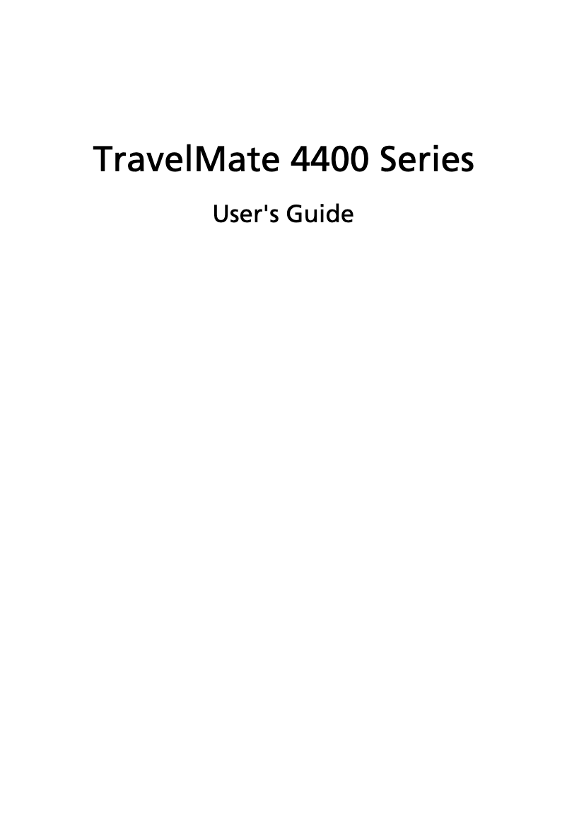 Página 1 del manual Manual de usuario Acer Travelmate 4400