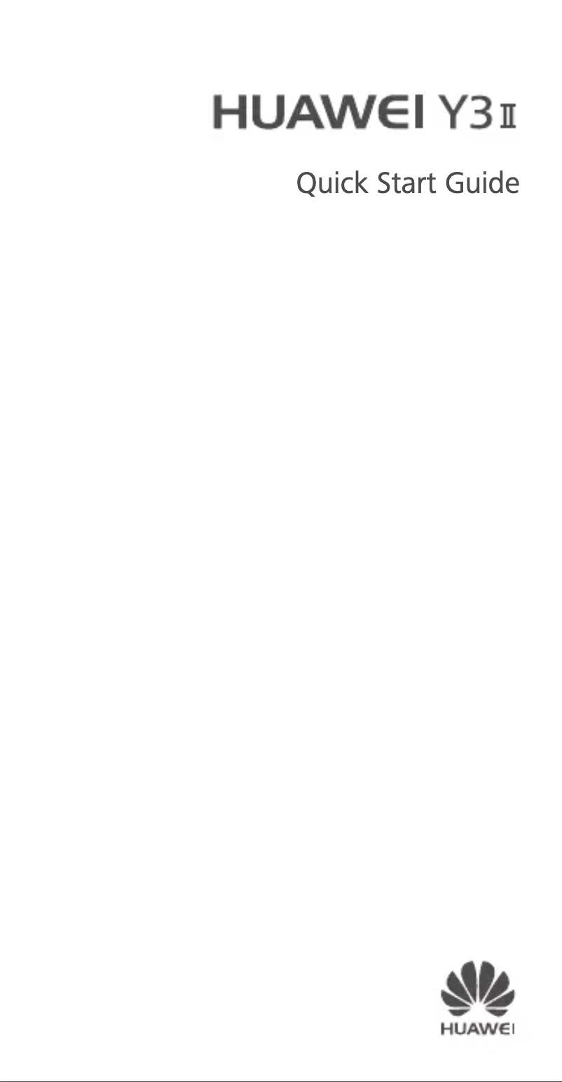 Page 1 de la notice Guide de démarrage rapide Huawei Y3 II