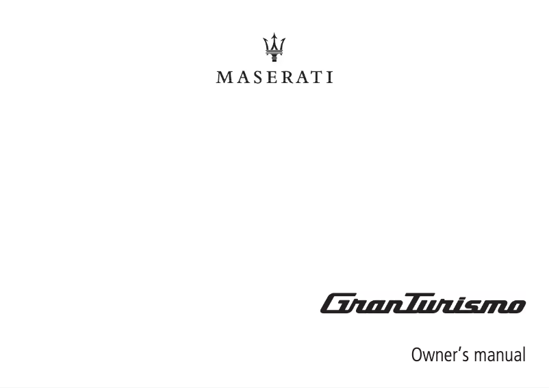 Image de la première page du manuel de l'appareil GranTurismo (2018)