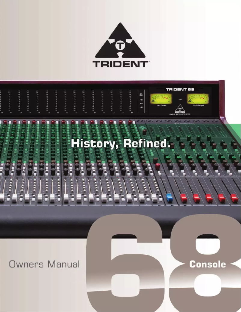 Image de la première page du manuel de l'appareil 68 Console 16