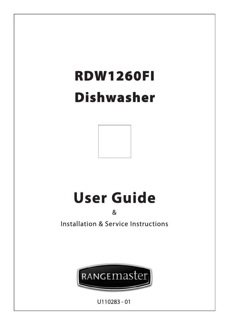 Page n°1 - Manuel utilisateur Rangemaster RDW1260FI