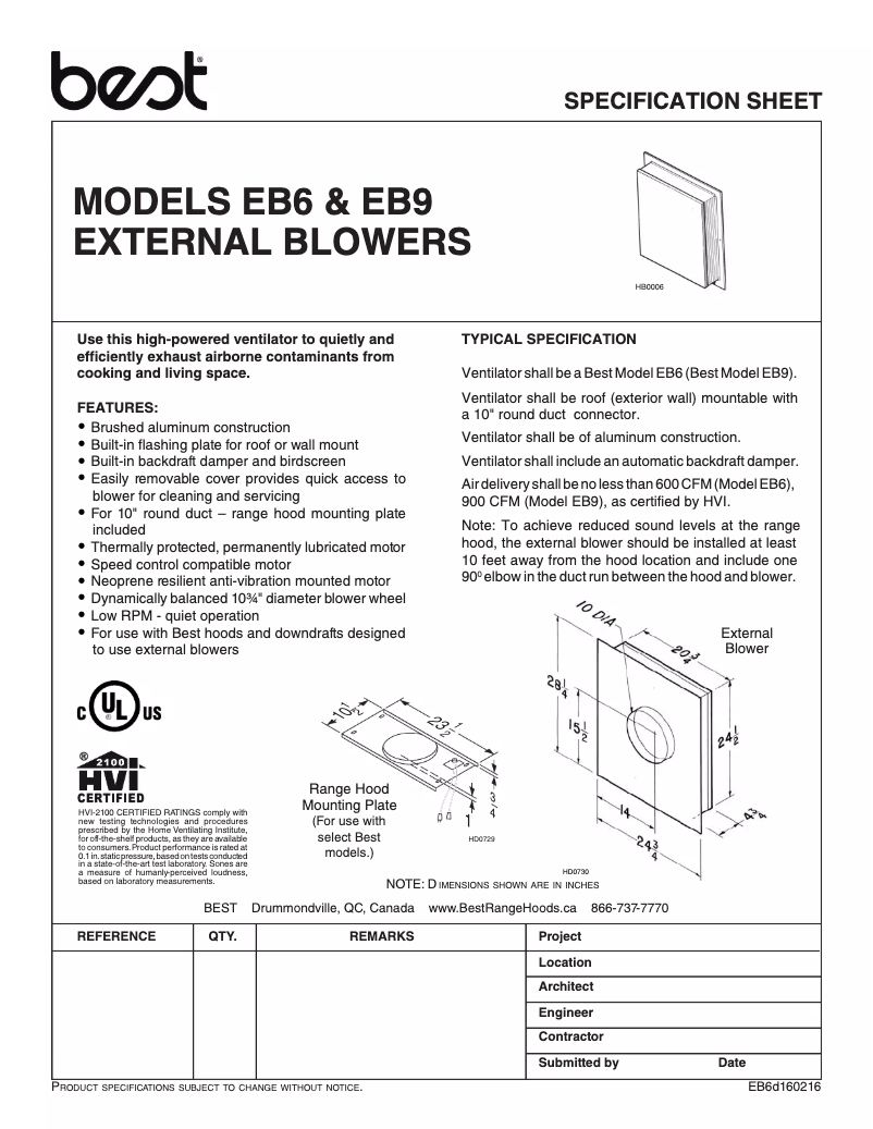 Image de la première page du manuel de l'appareil EB9